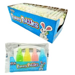 Nik-L-Nip Easter Bunny Wax Candy Bottles 4pk 18ct